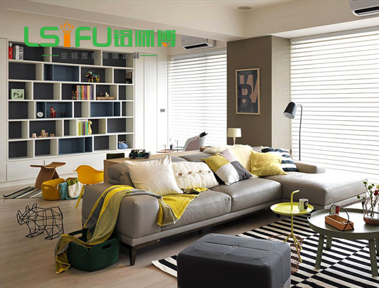 鋁師傅全鋁屏風(fēng)書柜儲(chǔ)物置物柜裝修效果圖