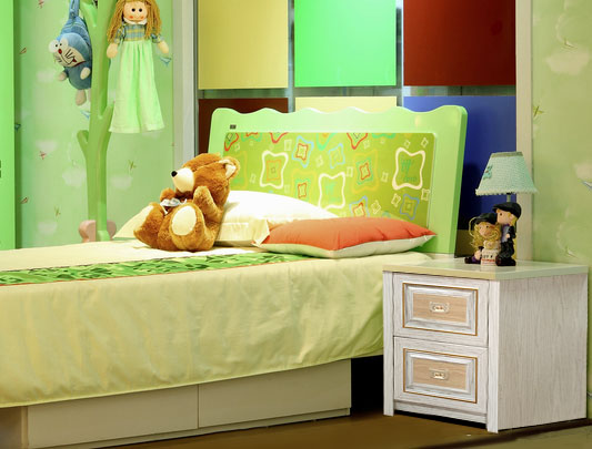 鋁師傅臥室全鋁床頭柜裝修效果圖