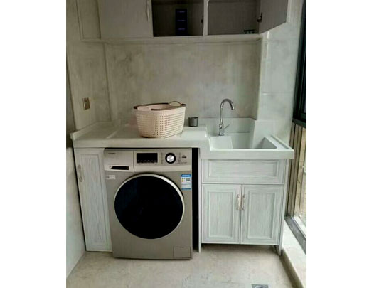 臺(tái)全鋁洗衣機(jī)浴室柜圖片